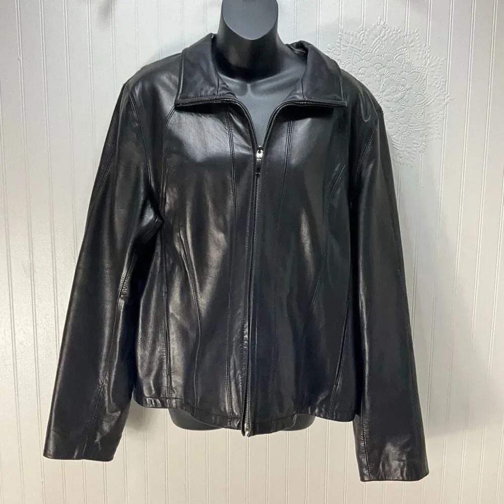 WORTHINGTON Black Leather Jacket